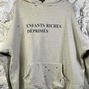 Enfants Riches Déprimés Gray Distressed Hoodie